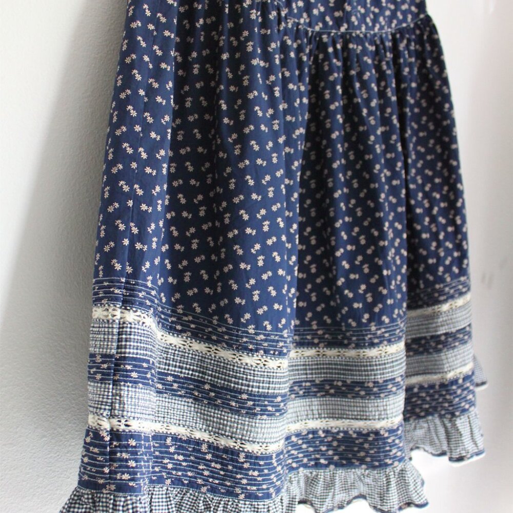 New Doen Rosanna Skirt in Indigo Calico, Size XS - Picture 13 of 15